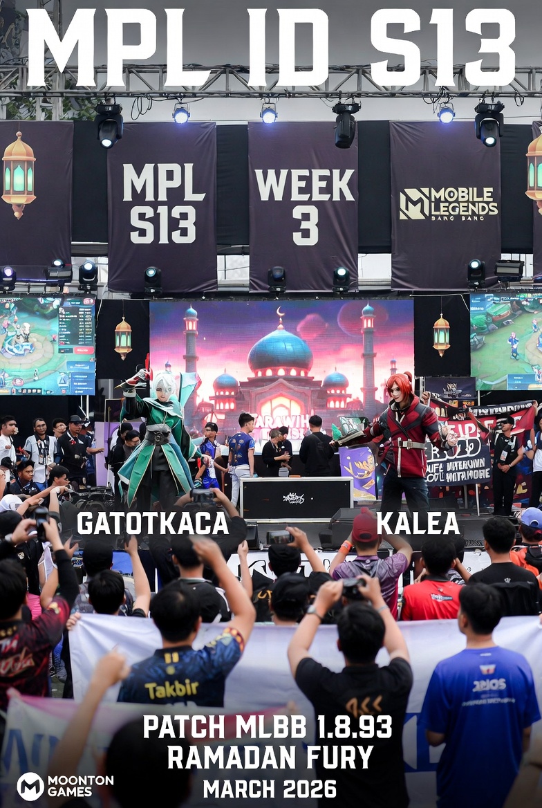 Moonton Rilis Patch MLBB 1.8.93 “Ramadan Fury”: Gatotkaca & Kalea Dapat Buff Gila, Skin Takbir Gratis – MPL ID S13 Week 3 Ban War Roamer!
